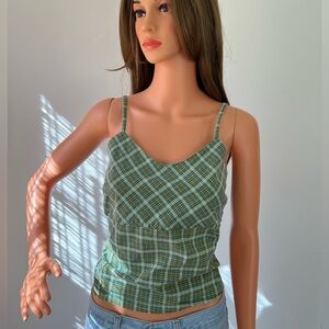 Y2K plaid tank top